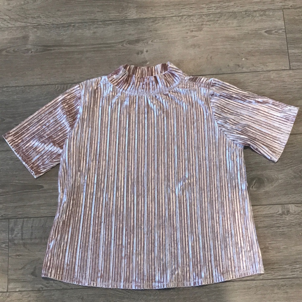 LOFT Velvet Mock Neck